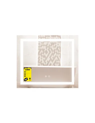 Зеркало для ванной Lidz Kubis KU1 LDKU60070049285, 700х600 мм, с LED-подсветкой Touch, с антизапотеванием, регулятор яркости