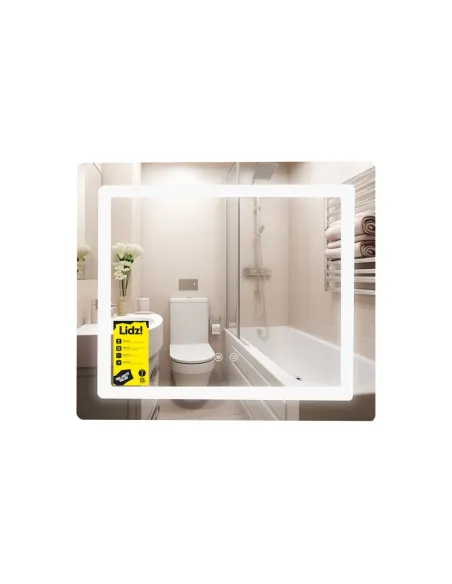 Зеркало для ванной Lidz Kubis KU1 LDKU60070049286, 700х600 мм, с LED-подсветкой Touch, с антизапотеванием, регулятор яркости