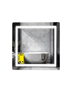 Зеркало для ванной Lidz Kubis KU1 LDKU70070049288, 700х700 мм, с LED-подсветкой Touch, с антизапотеванием, регулятор яркости