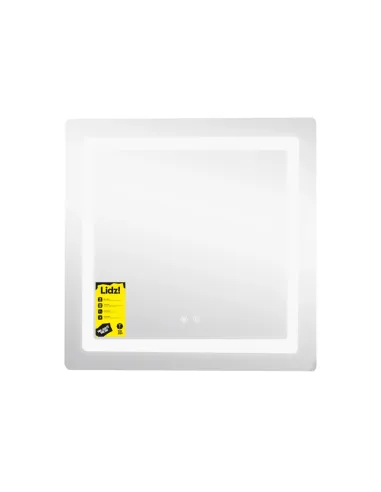 Дзеркало для ванної кімнати Lidz Kubis KU1 LDKU70070049288, 700х700 мм, з LED-підсвічуванням Touch, з антизапотіванням, регулято