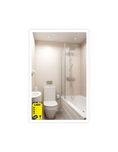 Зеркало для ванной Lidz Kubis KU1 LDOR50080049291, 500х800 мм, с LED-подсветкой Touch, с антизапотеванием, регулятор яркости