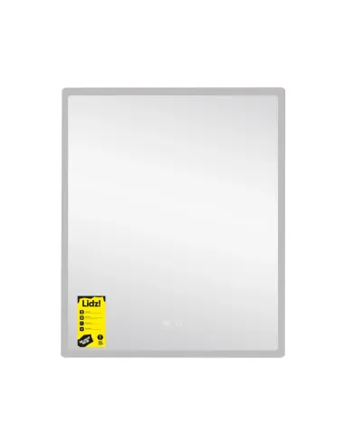 Зеркало для ванной Lidz Kubis KU1 LDOR70080049293, 700х800 мм, с LED-подсветкой Touch, с антизапотеванием, регулятор яркости
