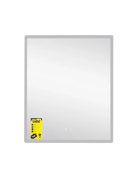 Зеркало для ванной Lidz Kubis KU1 LDOR70080049293, 700х800 мм, с LED-подсветкой Touch, с антизапотеванием, регулятор яркости