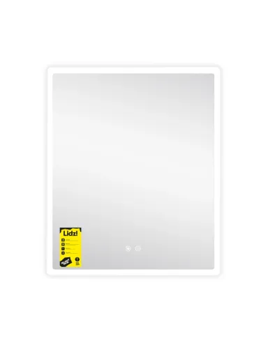 Зеркало для ванной Lidz Kubis KU1 LDOR70080049293, 700х800 мм, с LED-подсветкой Touch, с антизапотеванием, регулятор яркости