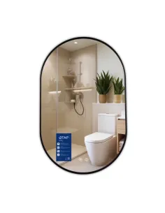 Зеркало для ванной Q-Tap Scorpio (SC1) QTSC500800 Black, 500х800 мм, с LED-подсветкой Touch, с антизапотеванием, регулятор яркос