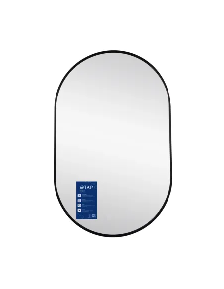 Дзеркало для ванної кімнати Q-Tap Scorpio (SC1) QTSC500800 Black, 500х800 мм, з LED-підсвічуванням Touch, з антизапотіванням, ре