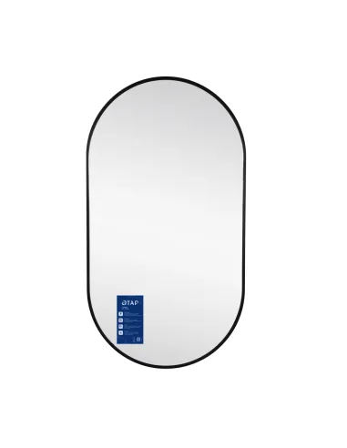 Зеркало для ванной Q-Tap Scorpio (SC1) QTSC500900 Black, 500х900 мм, с LED-подсветкой Touch, с антизапотеванием, регулятор яркос