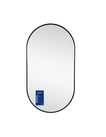 Зеркало для ванной Q-Tap Scorpio (SC1) QTSC500900 Black, 500х900 мм, с LED-подсветкой Touch, с антизапотеванием, регулятор яркос