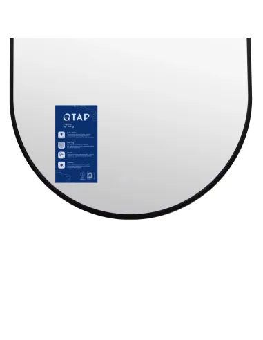 Дзеркало для ванної кімнати Q-Tap Scorpio (SC1) QTSC500900 Black, 500х900 мм, з LED-підсвічуванням Touch, з антизапотіванням, ре