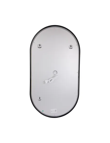 Зеркало для ванной Q-Tap Scorpio (SC1) QTSC500900 Black, 500х900 мм, с LED-подсветкой Touch, с антизапотеванием, регулятор яркос