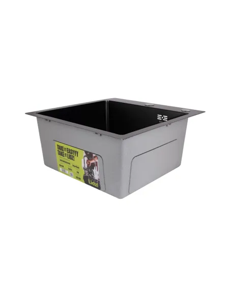 Мийка прямокутна для кухні Lidz Handmade H4545HB Decor Black PVD Honeycomb 2,5/0,5 мм з нержавіючої сталі