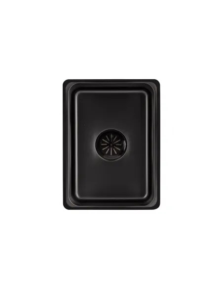 Мийка прямокутна для кухні Lidz Handmade H6845B Brushed Black PVD 3,0/1,0 мм з нержавіючої сталі