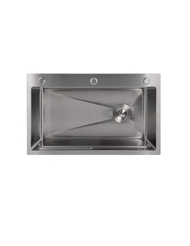 Мойка для кухни прямоугольная Lidz Handmade H7545 Brushed Steel 3,0/1,0 мм из нержавеющей стали