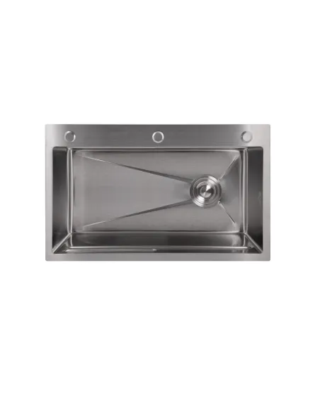 Мойка для кухни прямоугольная Lidz Handmade H7545 Brushed Steel 3,0/1,0 мм из нержавеющей стали