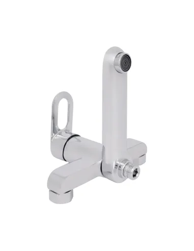 Смеситель для ванны Lidz Latwa 0061 LDLAT0061CRM48992 с душевым набором, хром, поворотный излив