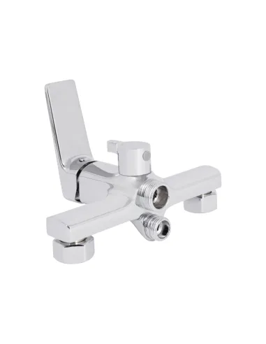 Змішувач для ванни Q-Tap Crow QTCRO260CRM48647 Chrome з душовим набором, хром, довгий поворотний вилив