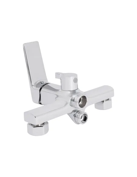 Змішувач для ванни Q-Tap Crow QTCRO260CRM48647 Chrome з душовим набором, хром, довгий поворотний вилив