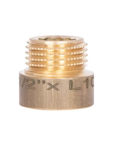 Удлинитель латунный Thermo Alliance Standart SD4221510, длина 10 мм, 1/2 дюйма ВНР