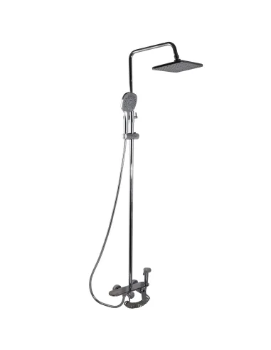 Душева система Globus Lux BETTA GLBE-2002 висота 143 см, з гігієнічною лійкою, без виливу, одноважільна
