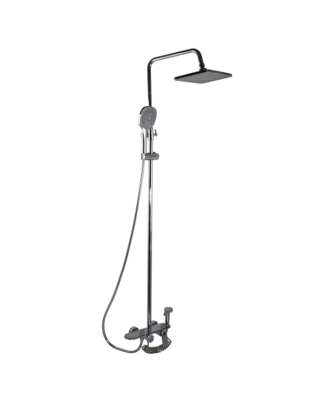 Душевая система Globus Lux BETTA GLBE-2002 высота 143 см, с гигиенической лейкой, без излива, однорычажная