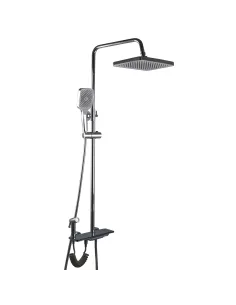 Душевая система Globus Lux GAMMA GLGM-3002 высота 143 см, с гигиенической лейкой, без излива, однорычажная