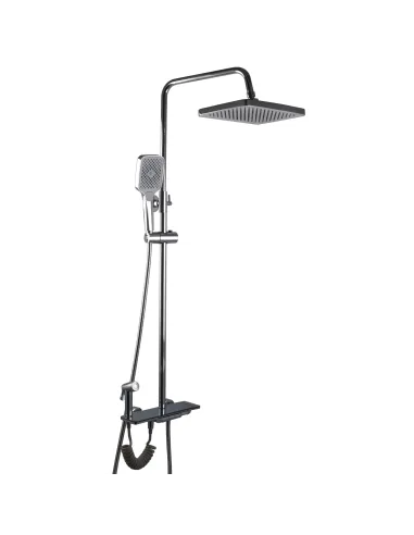 Душевая система Globus Lux GAMMA GLGM-3002 высота 143 см, с гигиенической лейкой, без излива, однорычажная