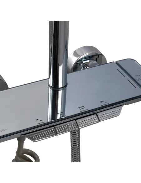 Душова система Globus Lux GAMMA GLGM-3002 висота 143 см, з гігієнічною лійкою, без виливу, одноважільна