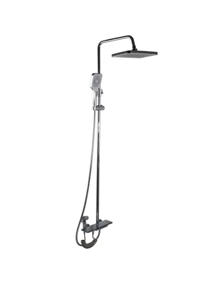 Душевая система Globus Lux GAMMA GLGM-3002 высота 143 см, с гигиенической лейкой, без излива, однорычажная