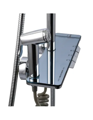 Душова система Globus Lux GAMMA GLGM-3002 висота 143 см, з гігієнічною лійкою, без виливу, одноважільна