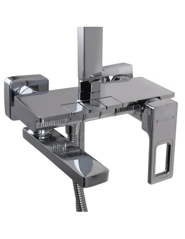 Душевая система Globus Lux Lux PIANO GLPN-0099 с поворотным изливом, высота 145 см, однорычажная, с клавишами-переключателями