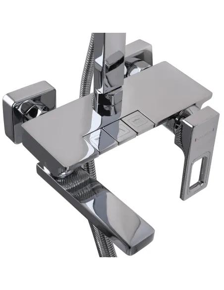 Душова система Globus Lux Lux PIANO GLPN-0099 з поворотним виливом, висота 145 см, одноважільна, з клавішами-перемикачами