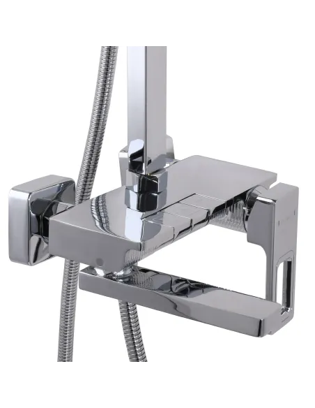 Душевая система Globus Lux Lux PIANO GLPN-0099 с поворотным изливом, высота 145 см, однорычажная, с клавишами-переключателями