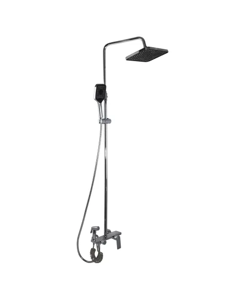 Душевая система Globus Lux TURIN GLTU-0550 высота 143 см, с гигиенической лейкой, без излива, однорычажная