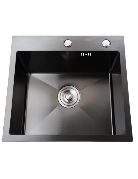 Мойка для кухни прямоугольная Mira 5045HG Графит 500х450х210 мм, из нержавеющей стали, с дозатором