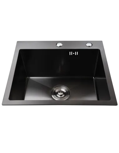 Мойка для кухни прямоугольная Mira 5045HG Графит 500х450х210 мм, из нержавеющей стали, с дозатором