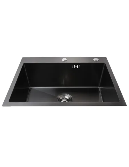 Мойка для кухни прямоугольная Mira 6045HG Графит 600х450х210 мм, из нержавеющей стали, с дозатором