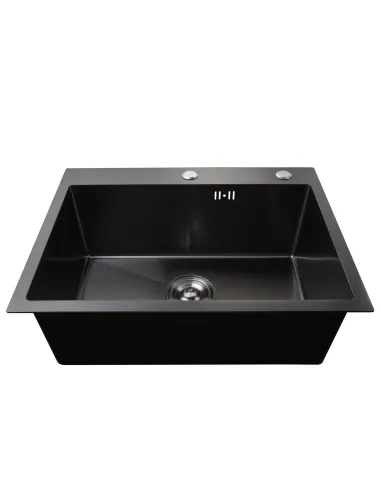 Мойка для кухни прямоугольная Mira 6045HG Графит 600х450х210 мм, из нержавеющей стали, с дозатором