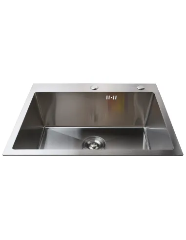 Мойка для кухни прямоугольная Mira 6045HS Сатин 600х450х210 мм, из нержавеющей стали, с дозатором