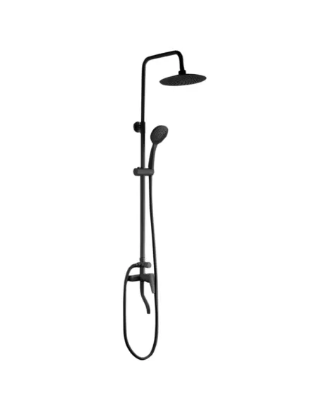 Душевая система Plamix RAIN-009-J Black PM0683 с изливом