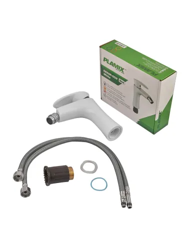 Смеситель для биде Plamix Cezar-002 SET White PM0731