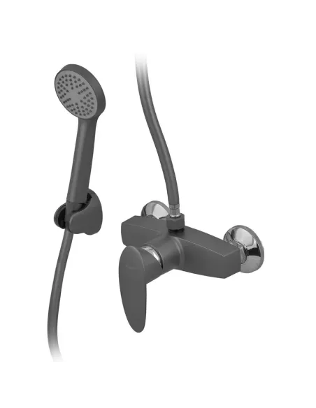 Змішувач для душу Plamix CEZAR-003 SET Graphite PM0689 із душовим набором