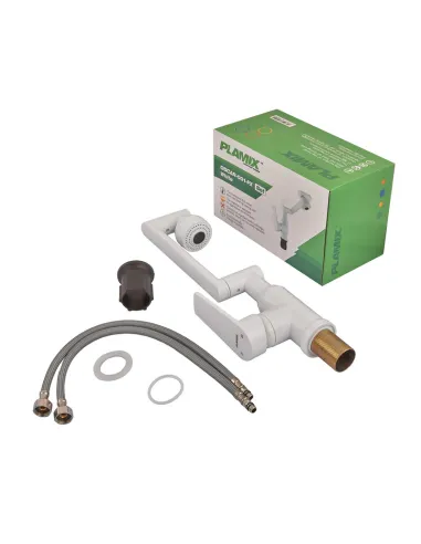 Смеситель для умывальника Plamix Oscar-001-FX SET PM6105, однорычажный, с регулируемым изливом
