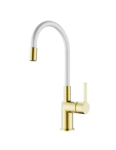 Змішувач для кухні з гнучким виливом Koer KB-70029-12 KR5958, білий гофровилив