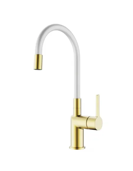 Змішувач для кухні з гнучким виливом Koer KB-70029-12 KR5958, білий гофровилив