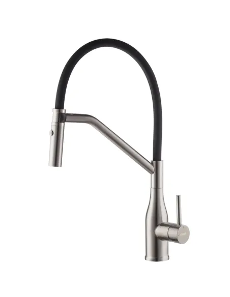 Смеситель для кухни с гибким изливом Koer KI-70026-02 KR5209, черный гофроизлив