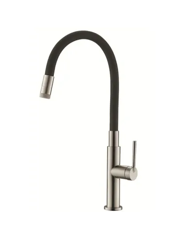 Смеситель для кухни с гибким изливом Koer KI-70032-02 KR5548, черный гофроизлив