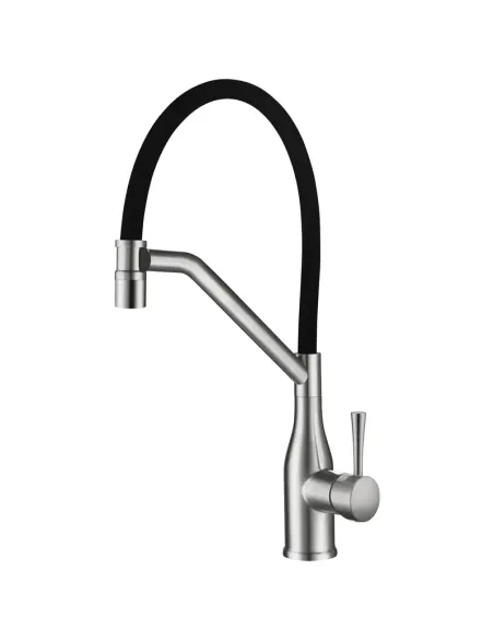 Смеситель для кухни с гибким изливом Koer KI-70033-02 KR5817, черный гофроизлив