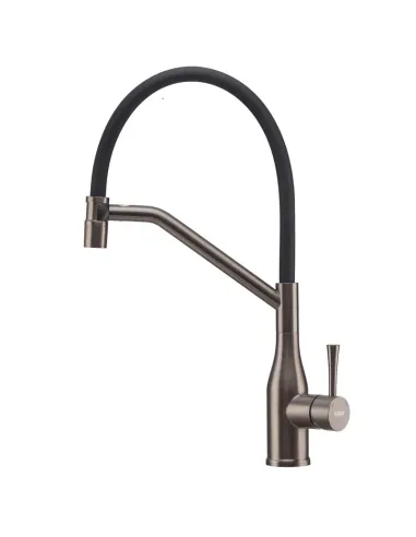 Смеситель для кухни с гибким изливом Koer KI-70033-07 KR5818, черный гофроизлив