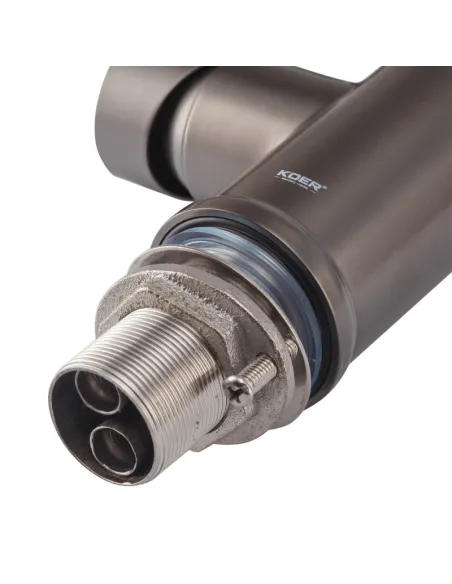 Смеситель для кухни с гибким изливом Koer KI-70033-07 KR5818, черный гофроизлив