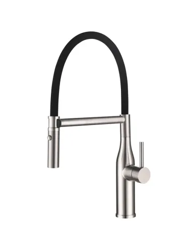 Смеситель для кухни с гибким изливом Koer KI-70034-02 KR5809, черный гофроизлив